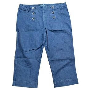 Lauren Jeans Co Ralph Lauren Jeans Plus 16 Denim Capri Crop Pants Nautical